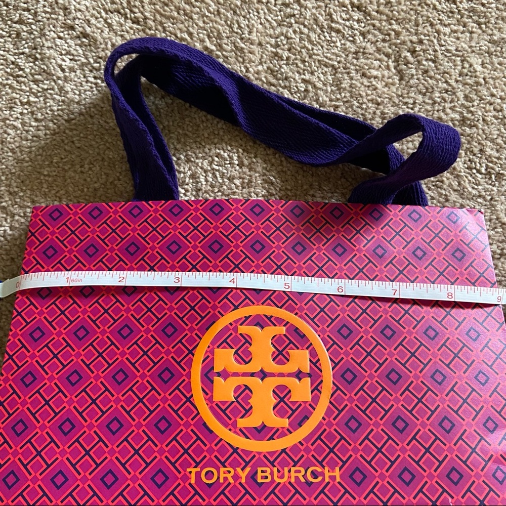 Tory Burch Pink Purple Shopping Tote Bag Measures 12 in x 9 in New! - Picture 6 of 6